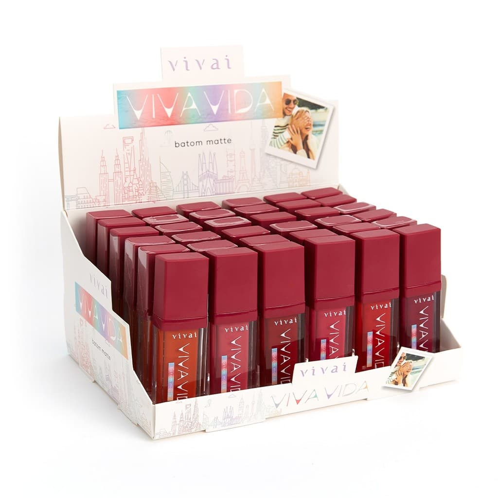 BATOM MATTE LIQUIDO VIVA VIDA TONS VERMELHOS VIVAI 3075