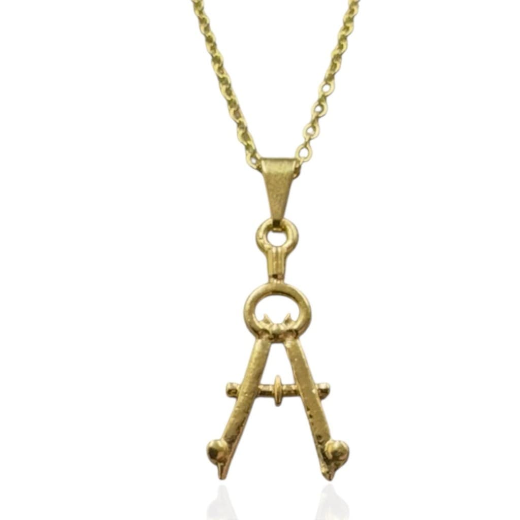 Colar Compasso Arquiteta Folheado a Ouro
