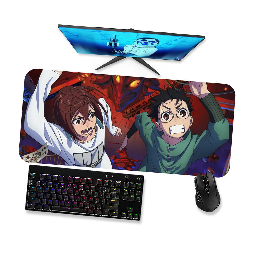 Mousepad Dandadan Anime Momo e Okarun 1 Ken Speed Costurado Mouse pad Gamer 90x40 70x30 80x40 60x40 45x40