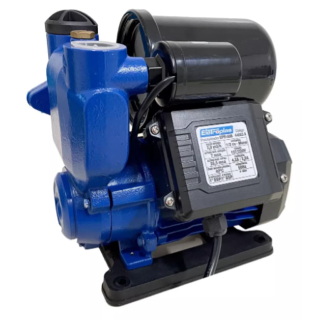 Pressurizador De Rede Água Monofásico Bivolt Epr-50b 1/2CV 127V/220V 60Hz - Eletroplas