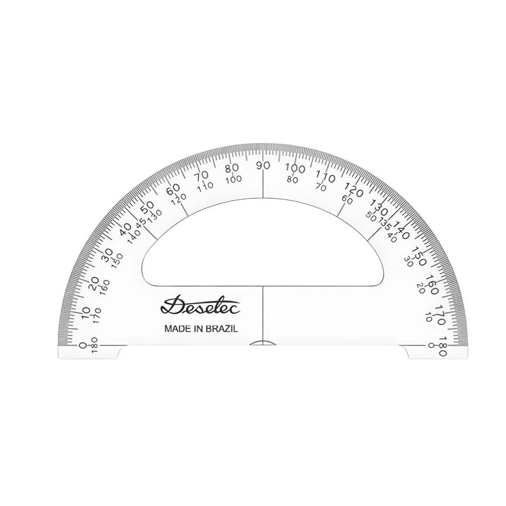 Transferidor Acrílico Desetec Trident 180° 10cm  8110