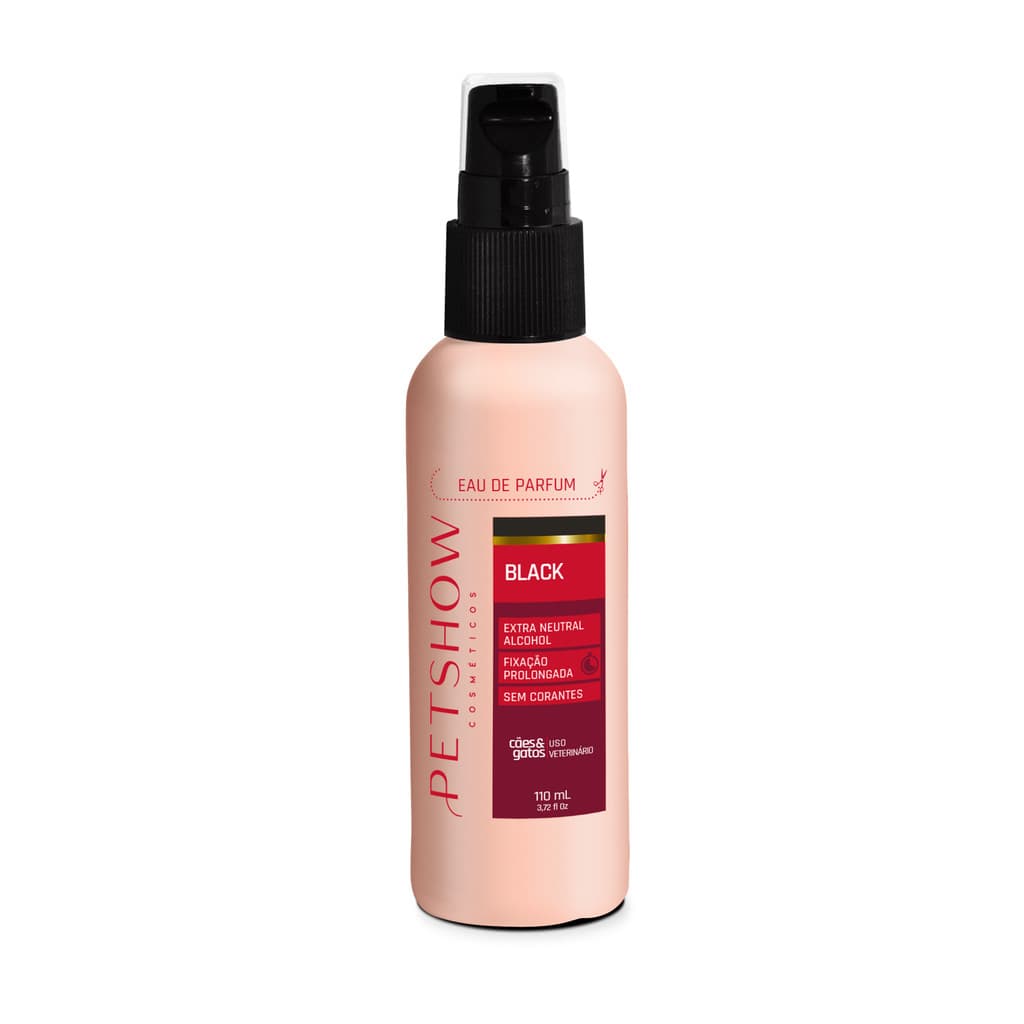 Perfume Parfum Alta Fixação Black 110ml Pet Show Cachorro Gato Pet Shop