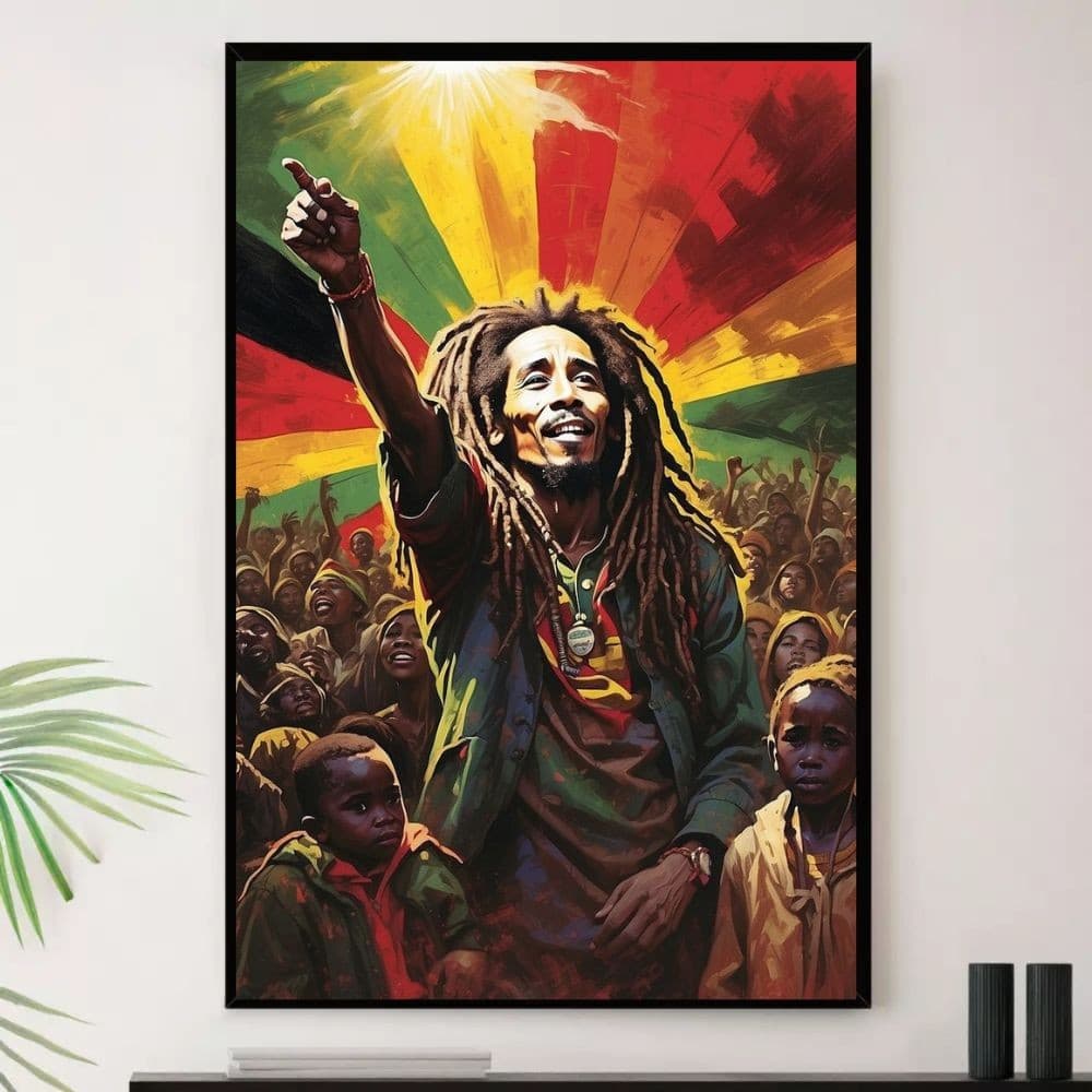 Quadro Bob Marley Cantor Jamaica Lider Decorativo