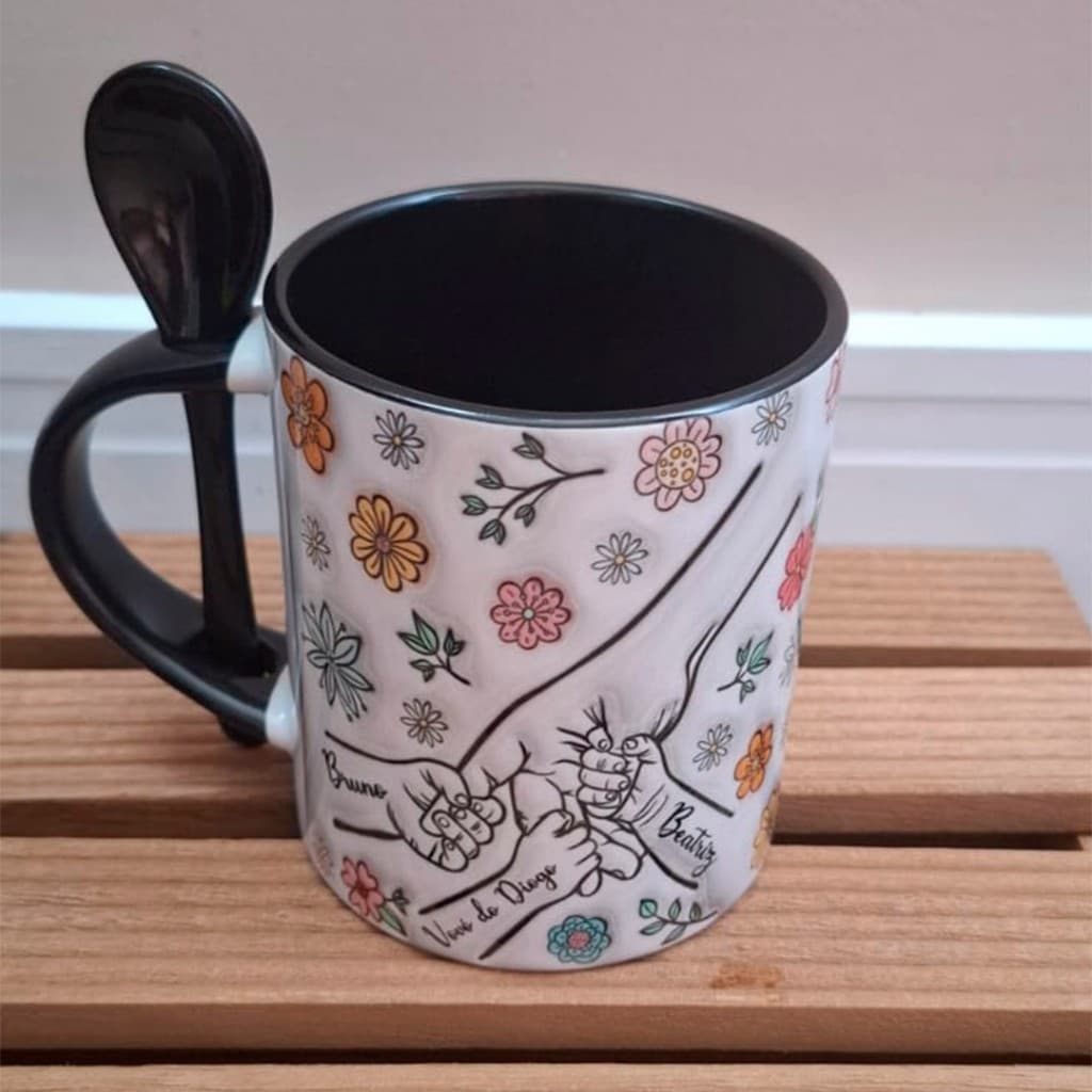 Caneca Personalizada Dia Das Mães  Com Efeito Inflado 3D