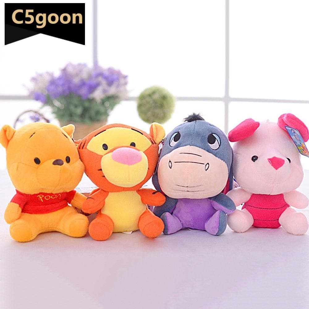 C5GOON 12cm Mini Boneca De Pelúcia Para Crianças Brinquedos Saco Pingente Winnie the Pooh Brinquedo Meninas Aniversário