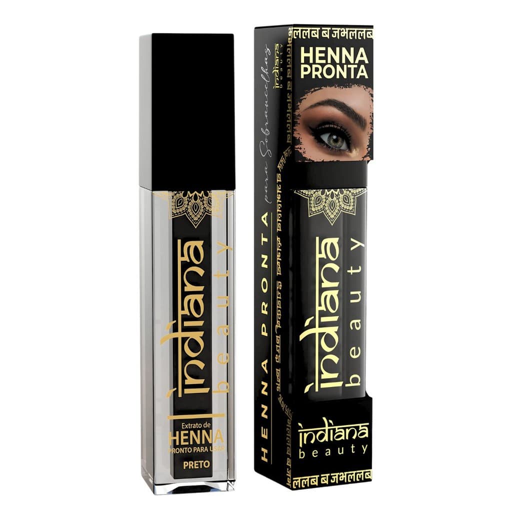 Henna Para Sobrancelhas Preto Indiana Beauty Pronta Para Uso 4 g Designer Henna Indiana