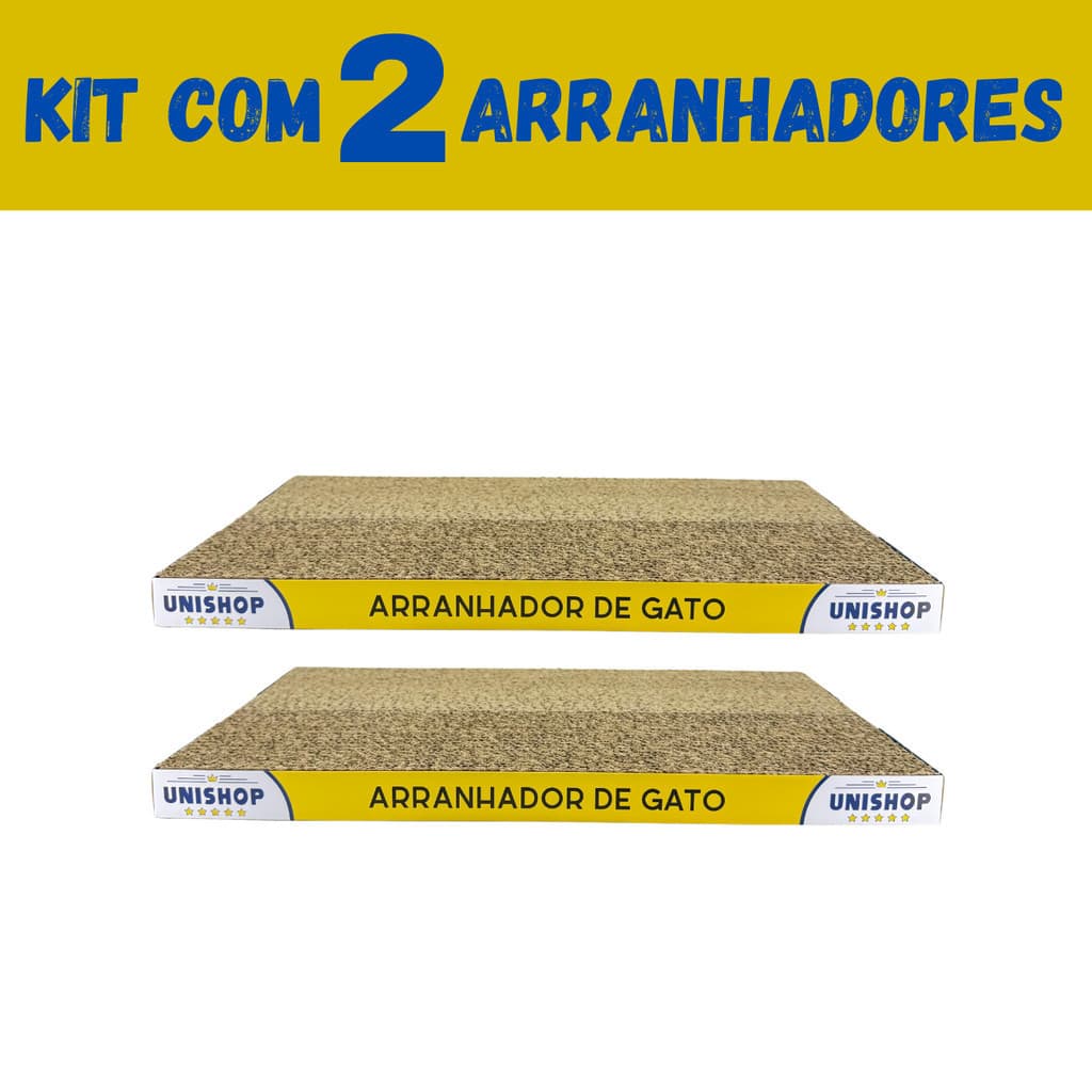 Kit 2 Arranhadores Papelão Para Gato Brinquedo Diversão Anti Estresse Unishop