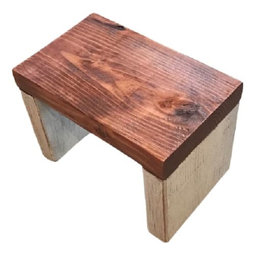 Banquinho Robusto Banqueta Banco 60x45cm Em Madeira Maciça