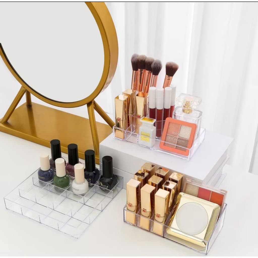 Organizador de Cosmeticos Acrilico com 8 Cavidades para Maquiagem