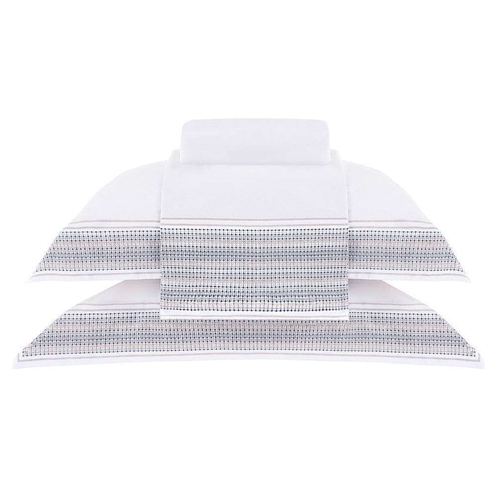 Jogo de Cama Queen Gran Percal 200 Fios Buddemeyer Bourbon 100% Algodão Penteado Estampado 4 peças