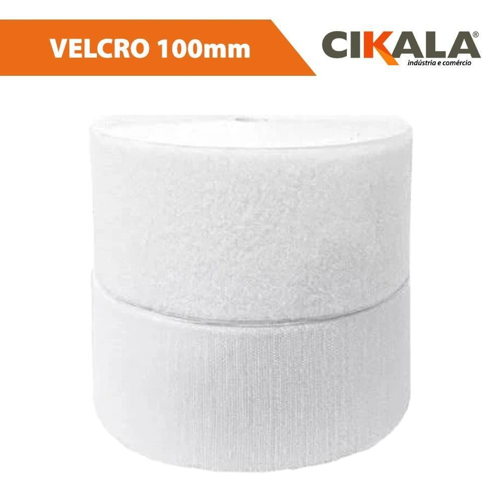 Fita Velcro Branco 100mm 01 Metro Macho e Fêmea para Uso Geral e Fixação