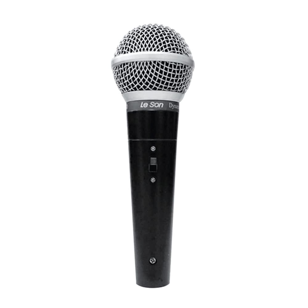 Microfone com Fio 3 Metros Dinâmico LS-50 Leson 2AM002283 Palestra Aula Escola Show Teatro Karaoke