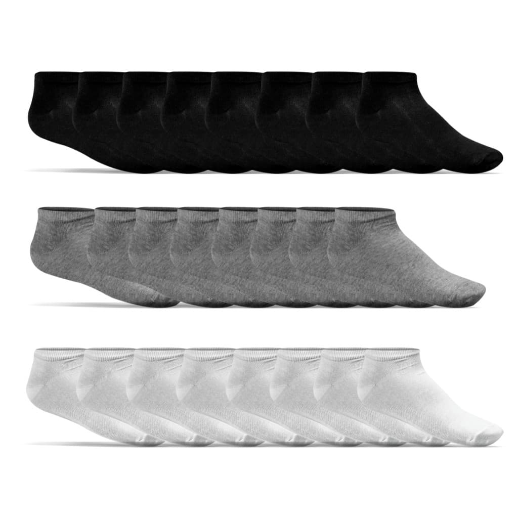 Par de Meia Cano Curto Unissex Básica 39 a 43 - KIT 24 PARES