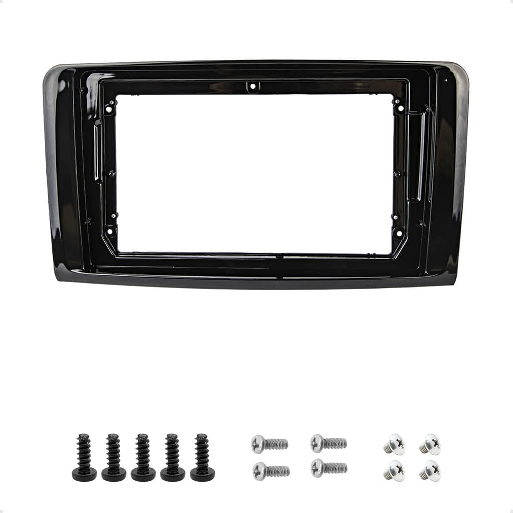 Moldura 2 Din 9 Pol Mercedes-benz Ml 2006 À 2010 Black Piano