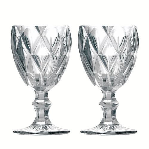 Jogo De Taças Água Vinho Diamante Bico de Jaca 300ml 2 Un