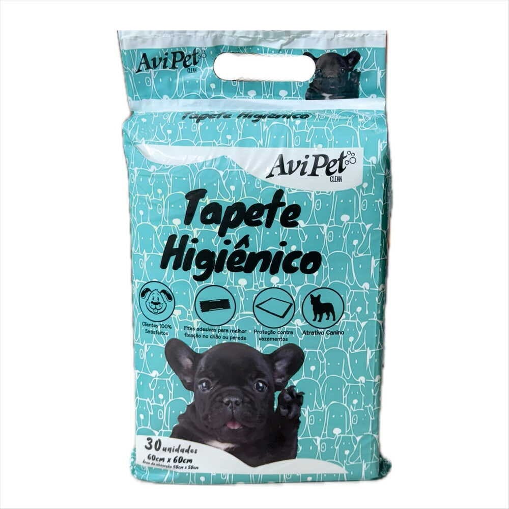 Tapete Higiênico Avipet Clean Cães 60x60cm C/ 30 unidades