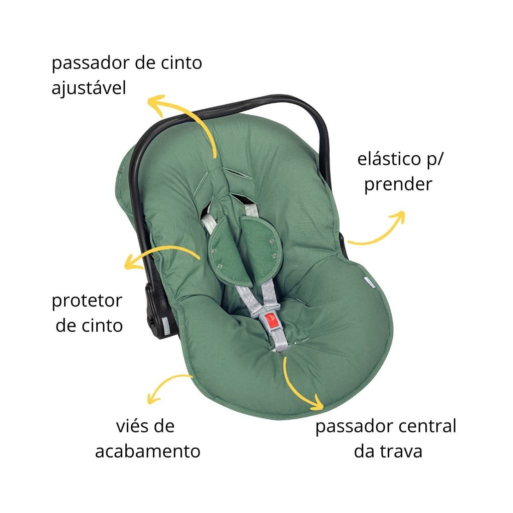 Capa Bebê Conforto Basic c/ Protetor de Cinto Batistela Baby