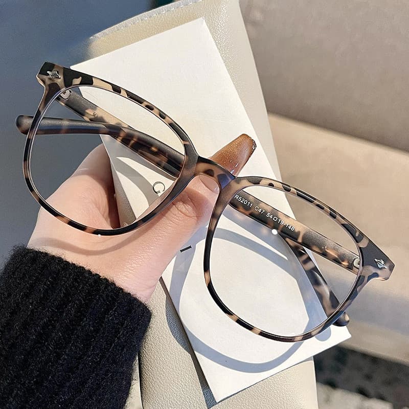 Moda Nova Armação Preta Óculos De Rosto Grande Espelho Plano Masculino casual , TR Versão Coreana De Olho Feminina anti-