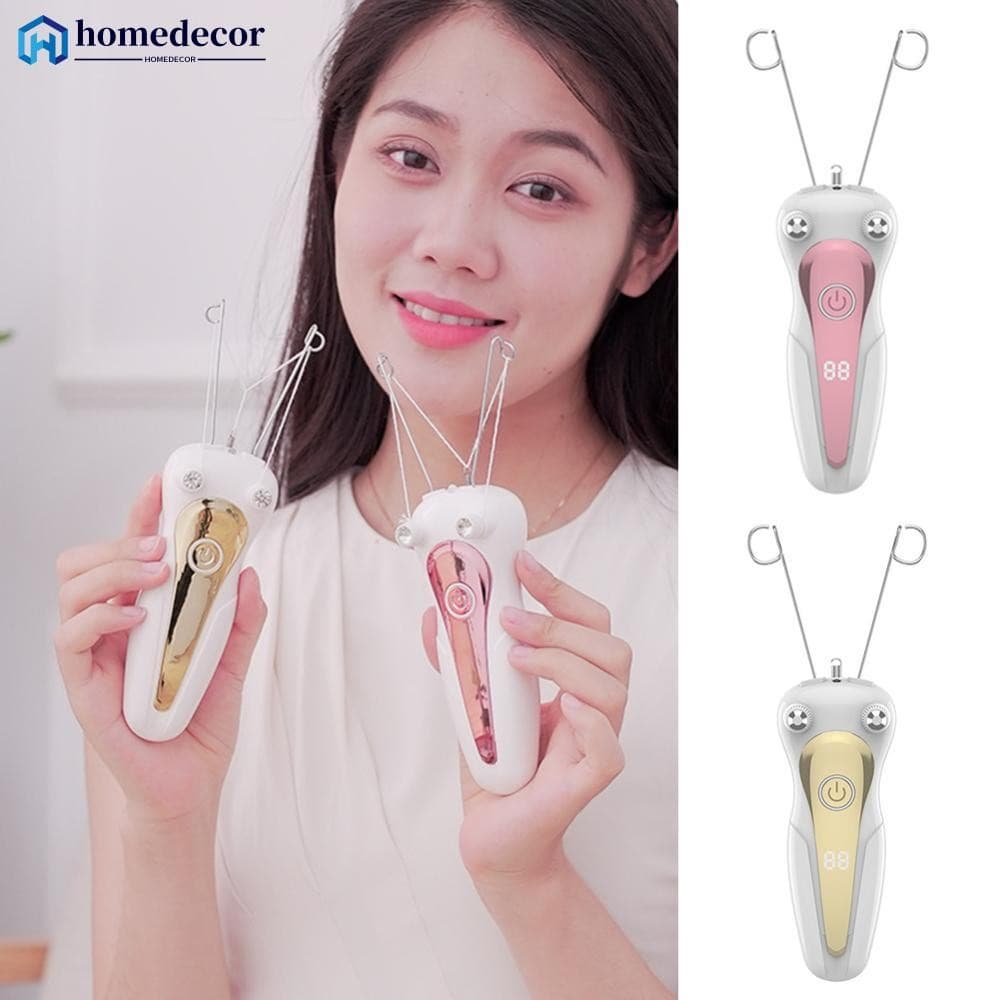 Homedecoração Feminino Depilador Elétrico Corpo Depilação Facial Defeeatherer Fio De Algodão Senhora Barbeador Rosto Rem