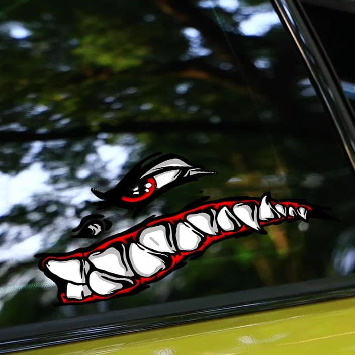 Adesivos Refletivos Para Carro , Boca De Tubarão , Marca De Moda , Carros Elétricos , Motocicleta , Modificação , Corpo