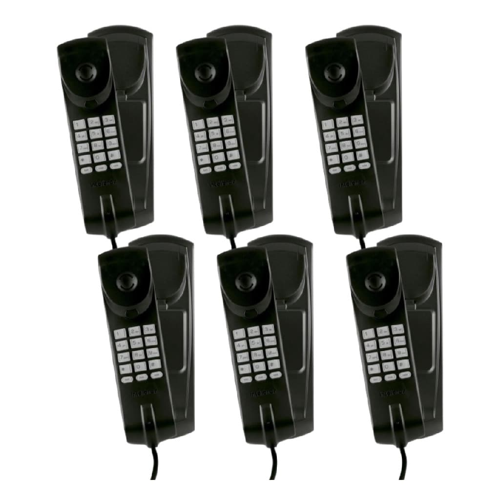 Telefone Gôndola com Fio Intelbras com Função Interfone  TC 20 Preto - 6 Unidades