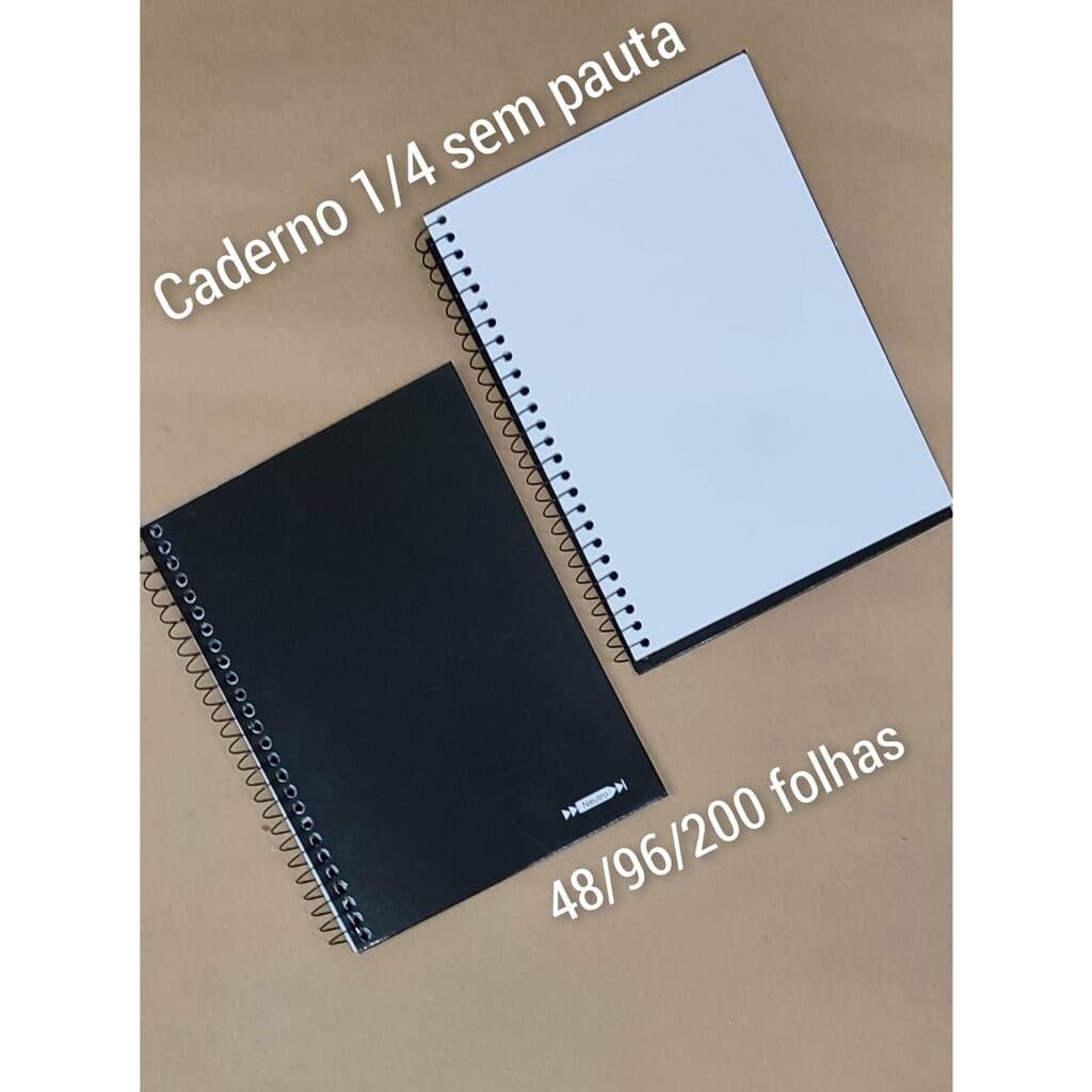 Caderno 1/4 Tamoio Capa Dura Sem Pauta Neutro