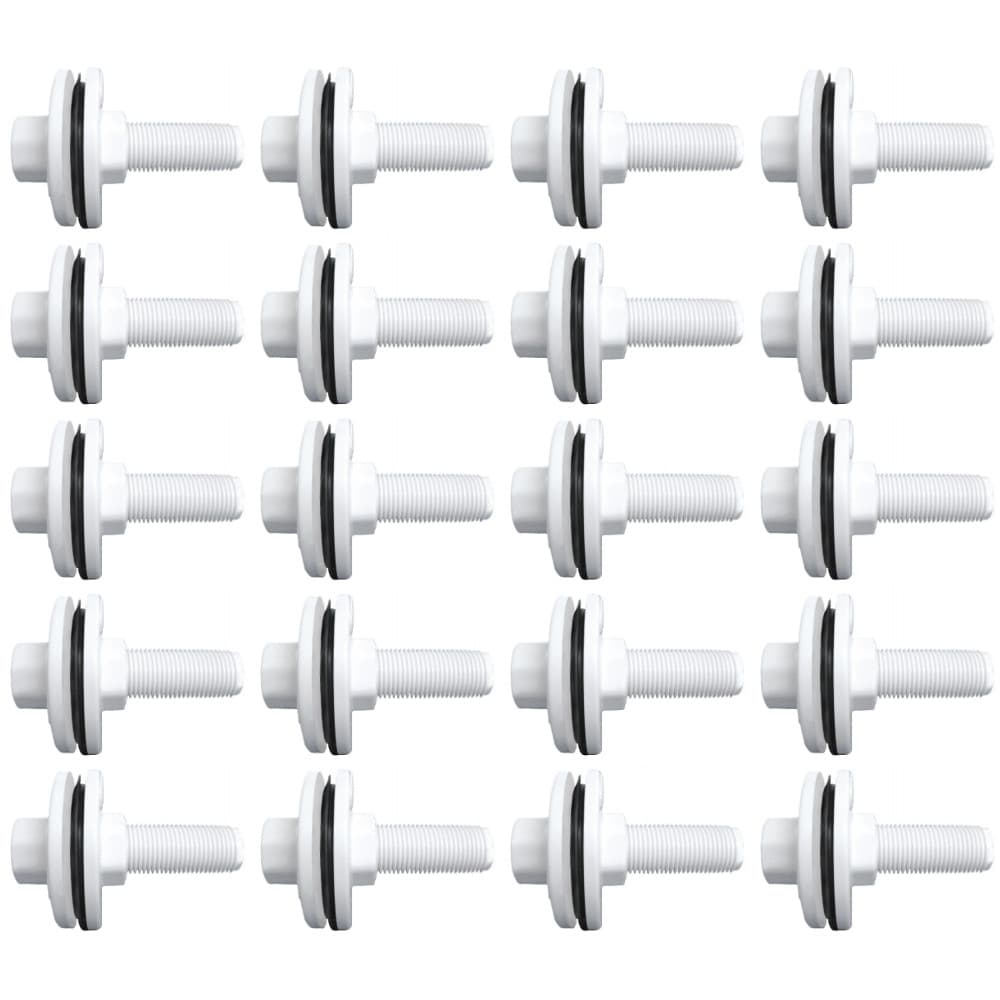 Kit com 20 Adaptador Roscável c/ Flange Fixa Branca 1/2" - Cipla