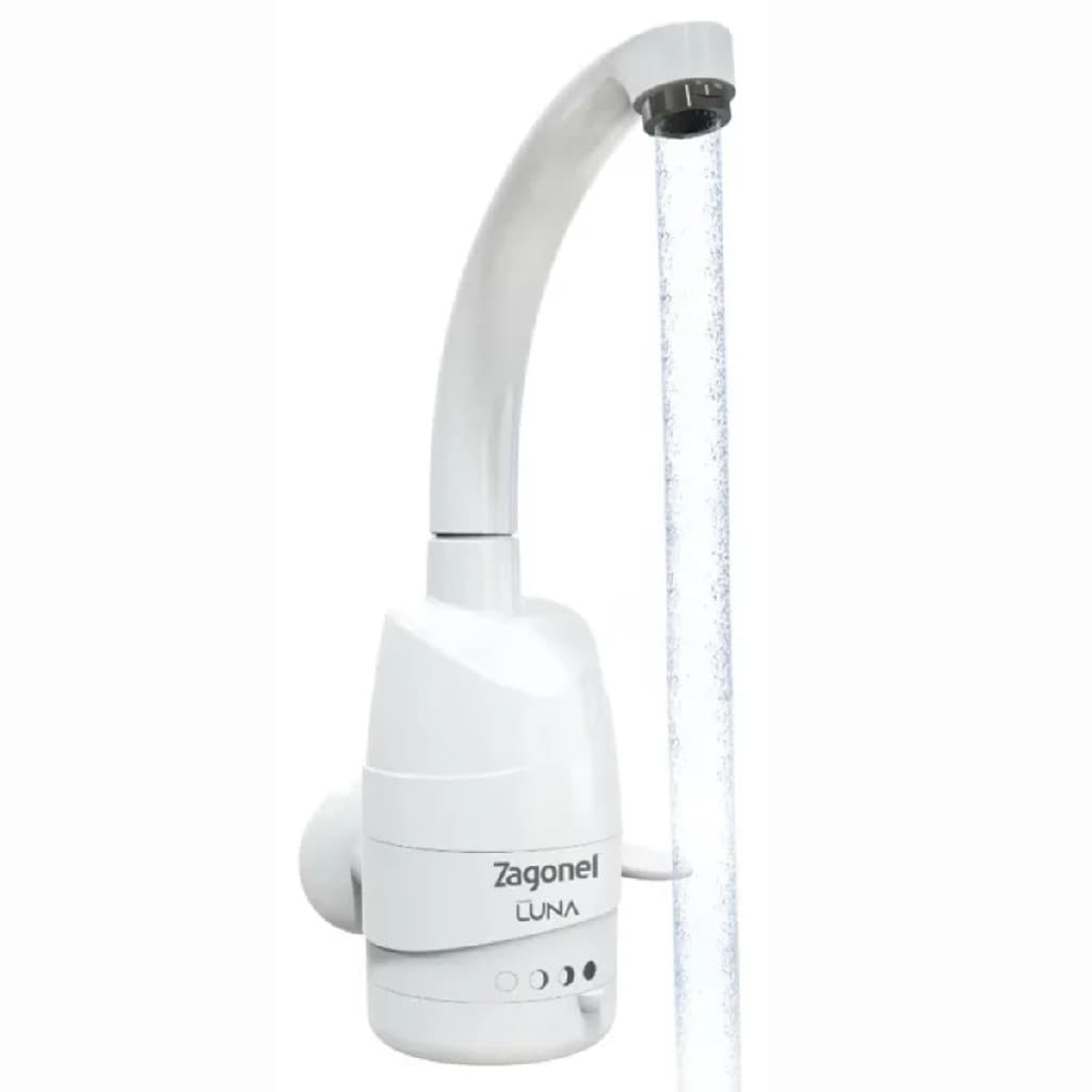 Torneira Elétrica Luna De Parede Zagonel Com 4 Temperaturas 5500w Branca Econômica Oferta