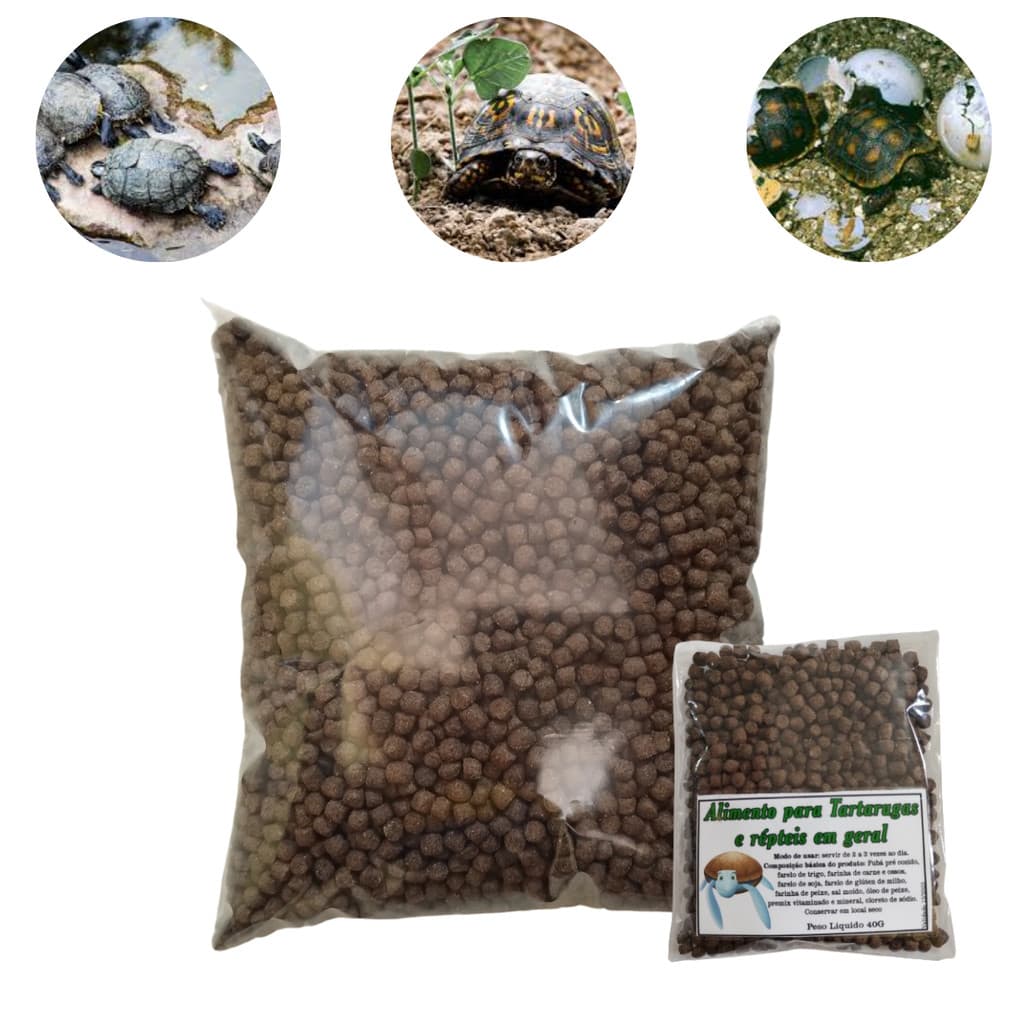 Alimento para Tartaruga ou Reptéis em Geral - 2kg, 3kg e 4kg