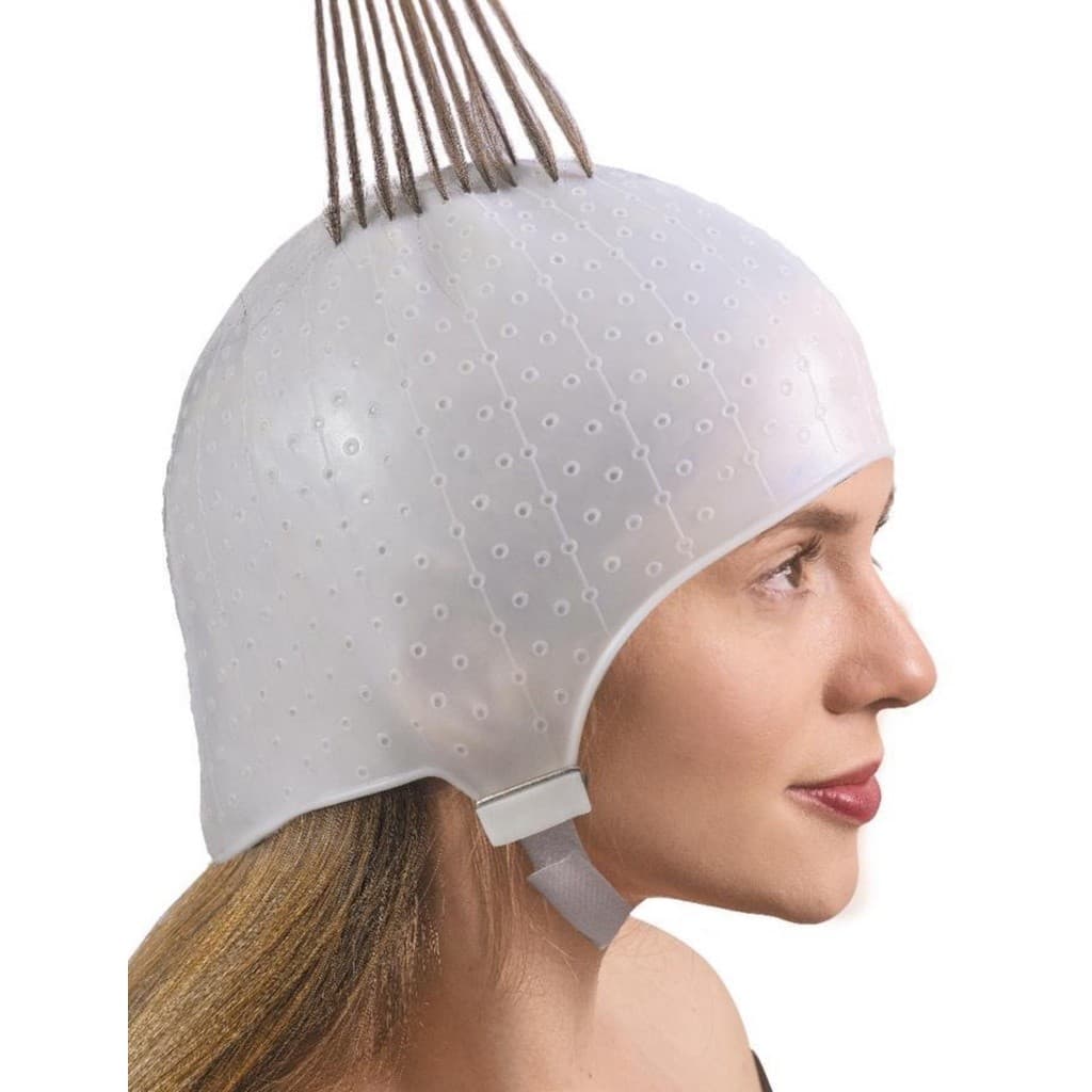 Touca para Luzes Mechas Reflexos Loiras Morena Iluminada Romana Alinhada 1.000 furos Made in Brasil