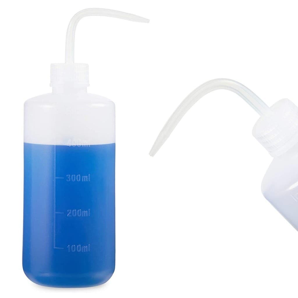 Almotolia Pisseta de Plástico Transparente Bico Curvo 500ml