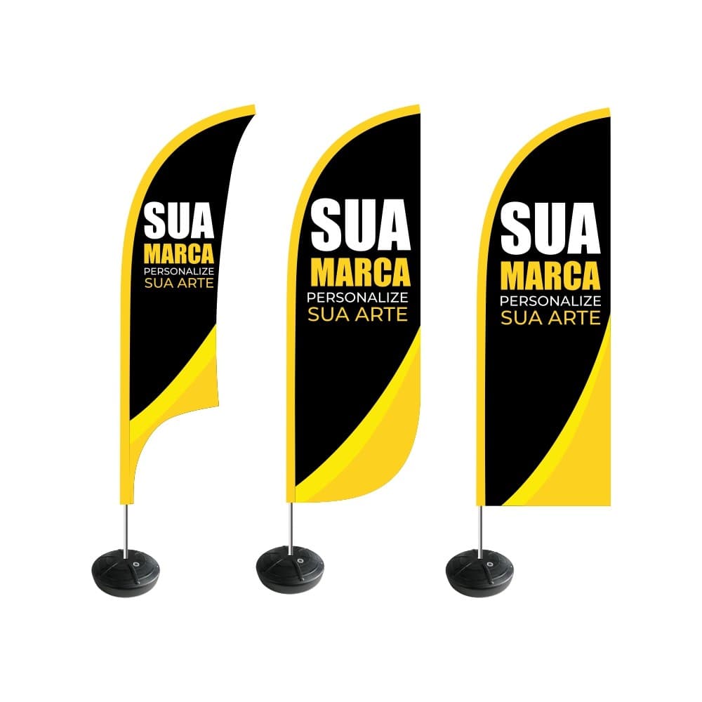 Wind Banner Personalizado Kit Completo Do Seu Jeito 2,8m