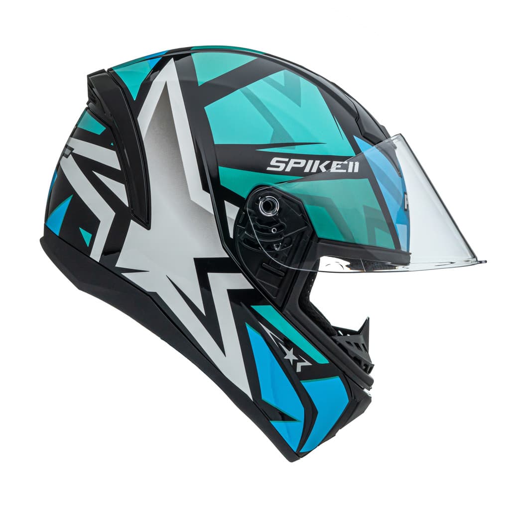 Capacete Peels Spike II 1ST Preto / Verde Agua
