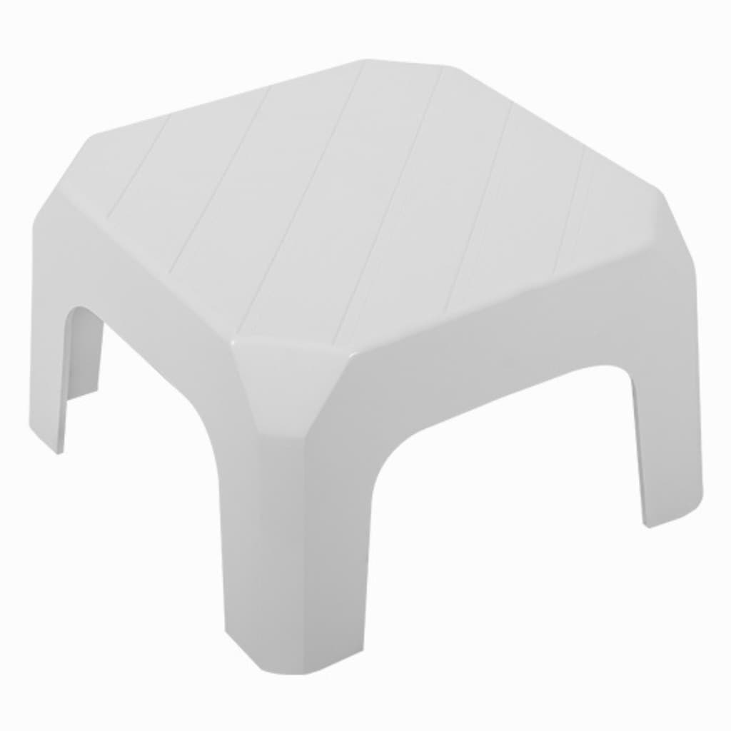 MINI BANQUETA PLÁSTICA BRANCA 20 X 30CM BF2 ASTRA REFORÇADA RESISTENTE ATÉ 140KG