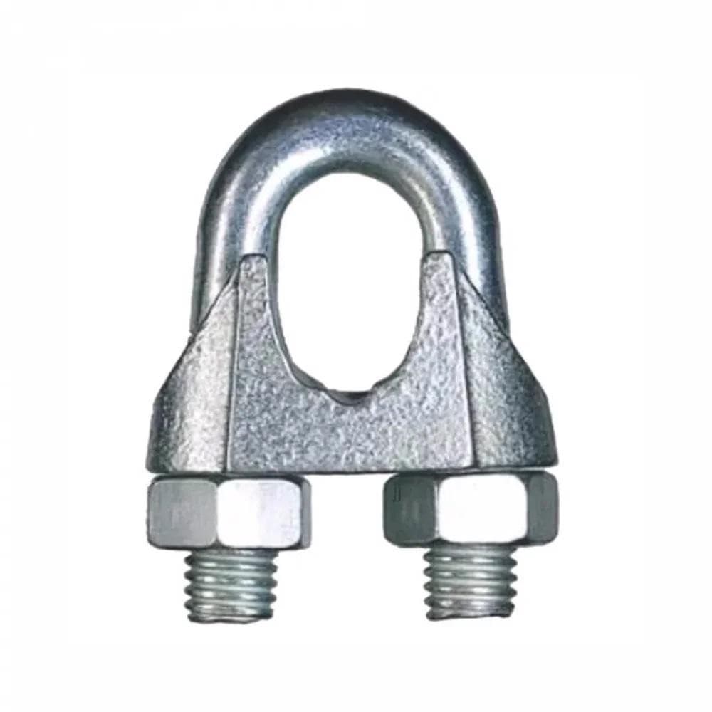 Clips Grampo Para Cabo De Aço 1/4 Polegadas 50 Unidades