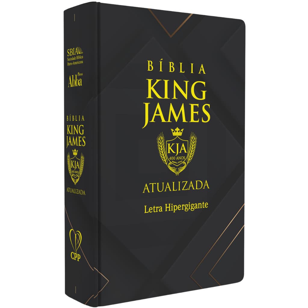 Bíblia Sagrada King James | KJA | Letra Hiper Gigante | Capa Dura | Gold Black