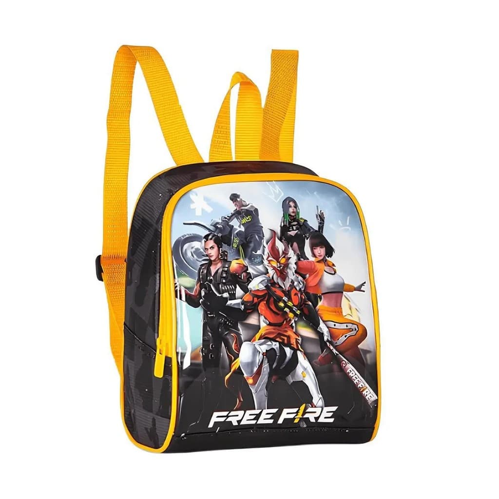Lancheira Free Fire- Clio Preto Amarelo