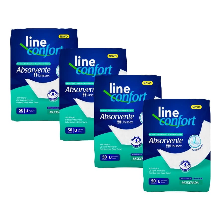 Kit 4 Absorvente Geriátrico Operatório Pós Parto