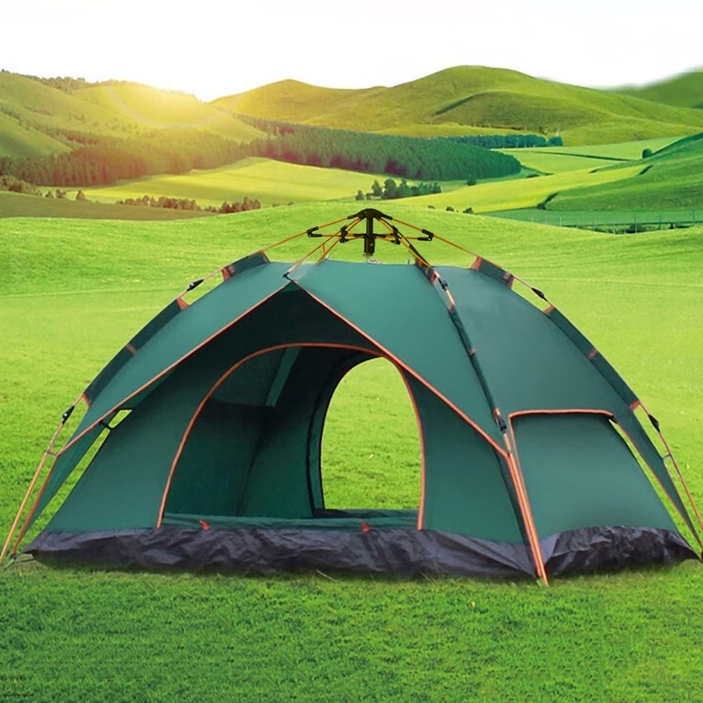 Barraca Camping Portátil A Prova D'agua Dois Andare Barraca De Acampamento 4 Pessoas De Praia