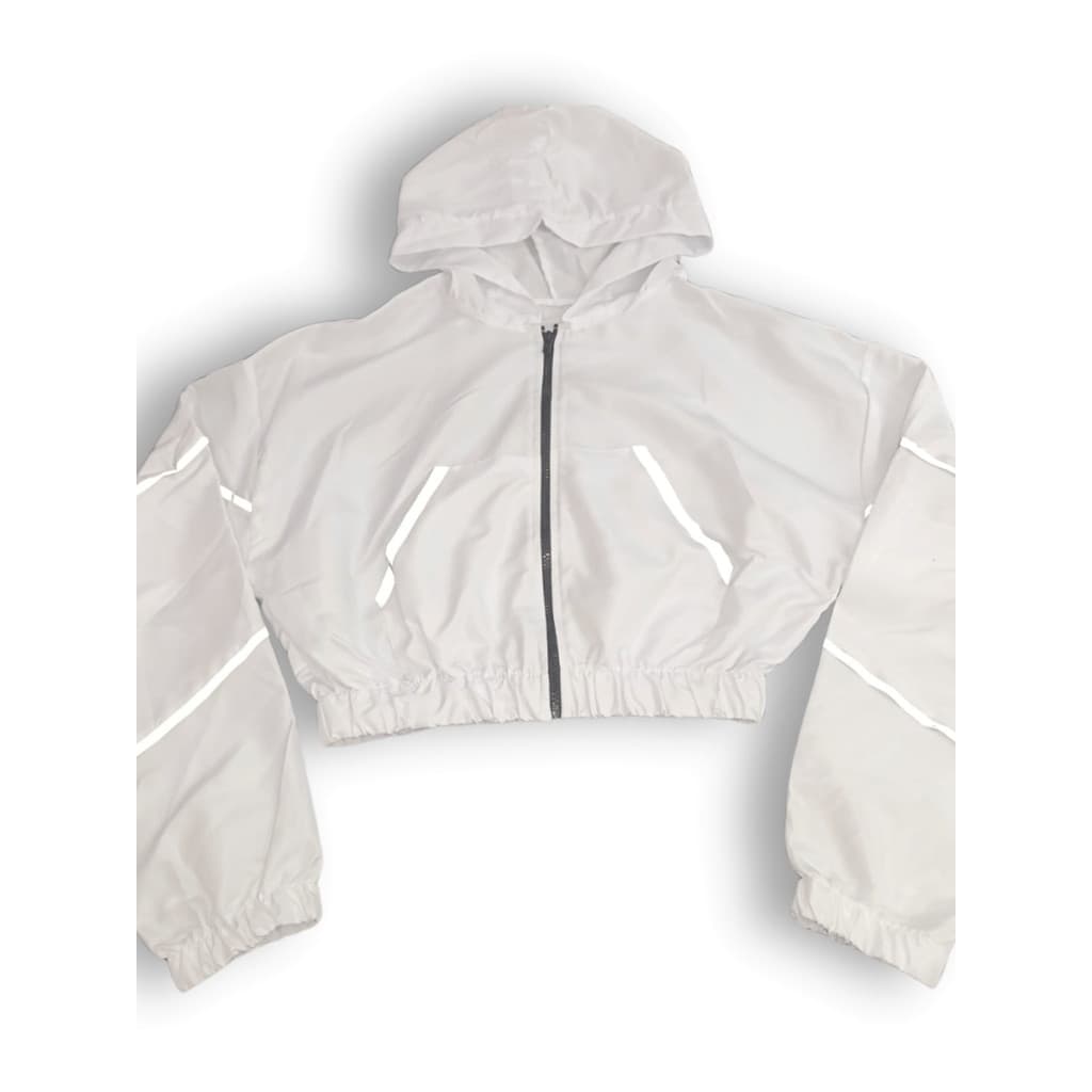 jaqueta Feminina Cropped com Capuz streetwear bomber causal e esporte