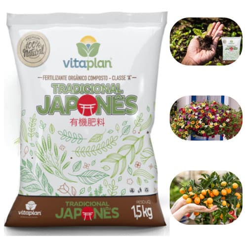Fertilizante Adubo Organico Natural Bokashi Japones 1,5kg Vitaplan Plantas Fortes e Saudaveis