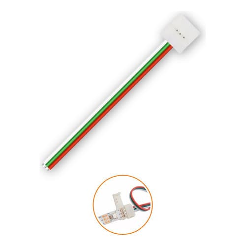 Kit 5 Cabo Rabicho Conector 3 Vias Fio P Fita Led Ws2811
