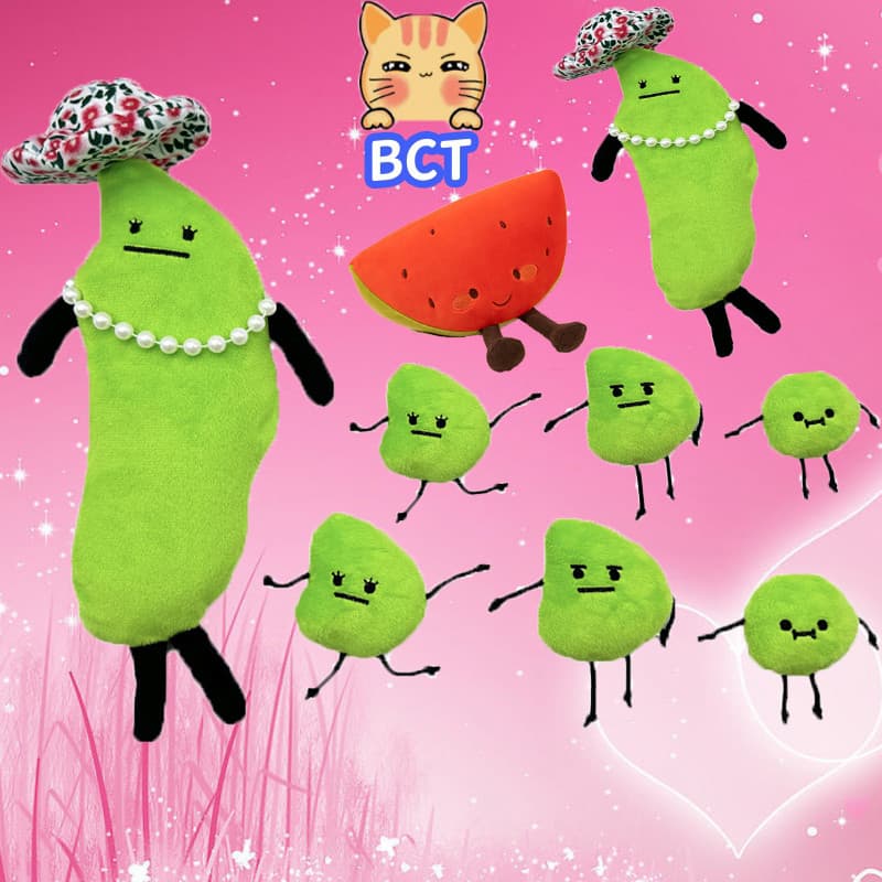 BCT Secret Staycation Brinquedo De Pelúcia Edamame Família Boneca Soja Plushie Travesseiro Bonito Anime Recheado Macio H