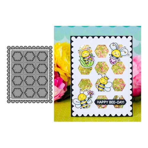 Faca De Corte E Relevo Scrapbook Background Sextavados