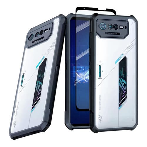 Capinha Rog Phone 6 Anti-impacto X + 1 Pel 3d Vidro Premium