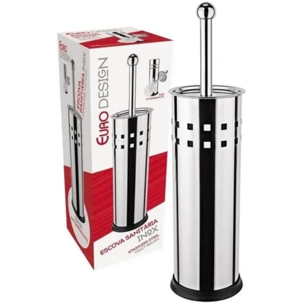 Escova De Limpar Vaso Sanitário Privada Banheiro Aço Inox