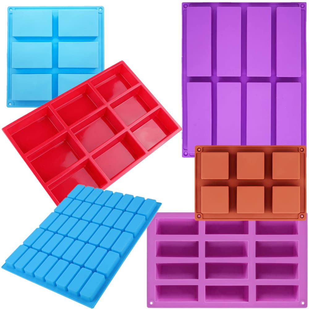 Forma Retangular De Silicone Para Bolo , Moldes Quadrados Sabão , Pudim , Muffin , Pão , Brownie , Molde De Milho