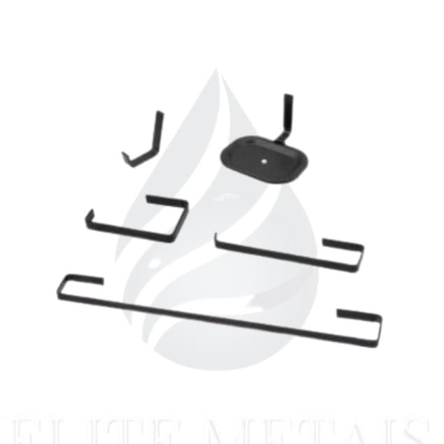 Kit Acessórios Para Banheiro Quadrado Preto 05 Peças