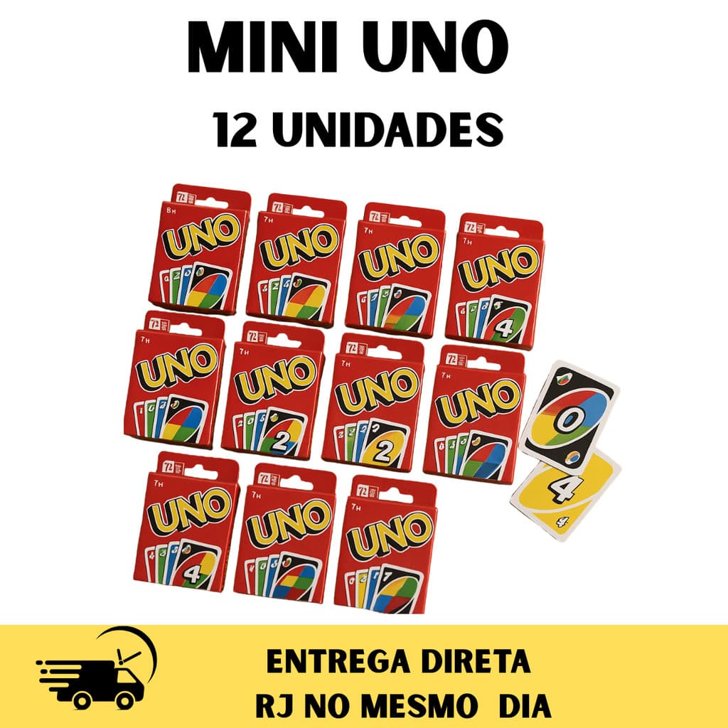 Lembrancinha Mini Jogo de cartas UNO cartas festas aniversario