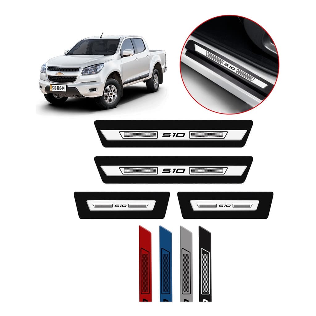 Soleira De Porta Na Cor Do Veículo Para Chevrolet S-10